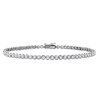 10K Lab Grown 1.00 - 5.00cttw Round Brilliant Cut Diamond Tennis Bracelet / Gold