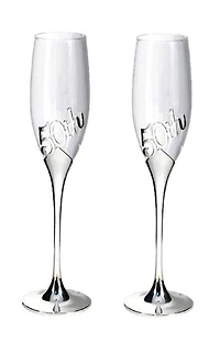 2 Pieces 50th Champagne Flutes - SE2550
