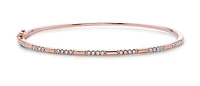 14K Rose Gold Diamond Bangle