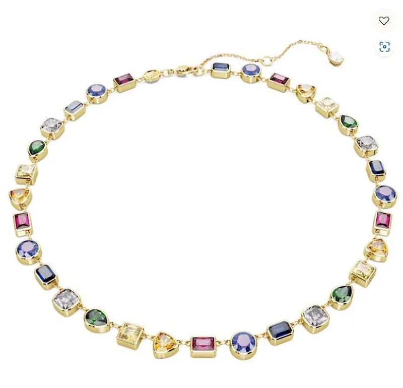 Swarovski Stilla necklace Mixed cuts, Multicoloured, Gold-tone plated 5662915