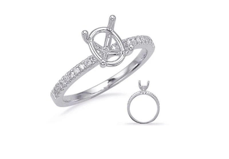 14K Oval Cut Diamond Ring
