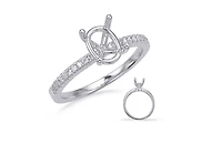 14K Oval Cut Diamond Ring
