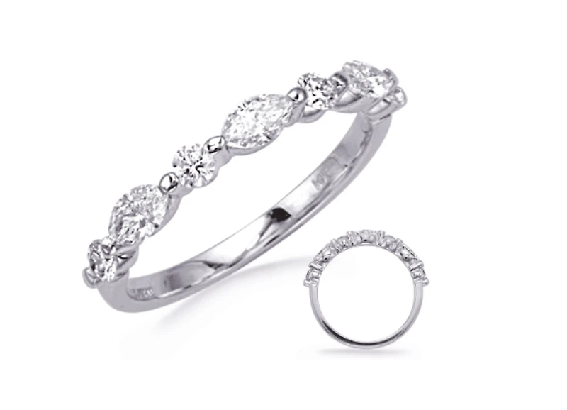 14K White Gold 0.40cttw Diamond Ring - size 6.5