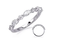 14K White Gold 0.40cttw Diamond Ring - size 6.5