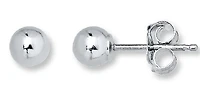 925 Sterling Silver Ball Stud Earrings- Various Sizes