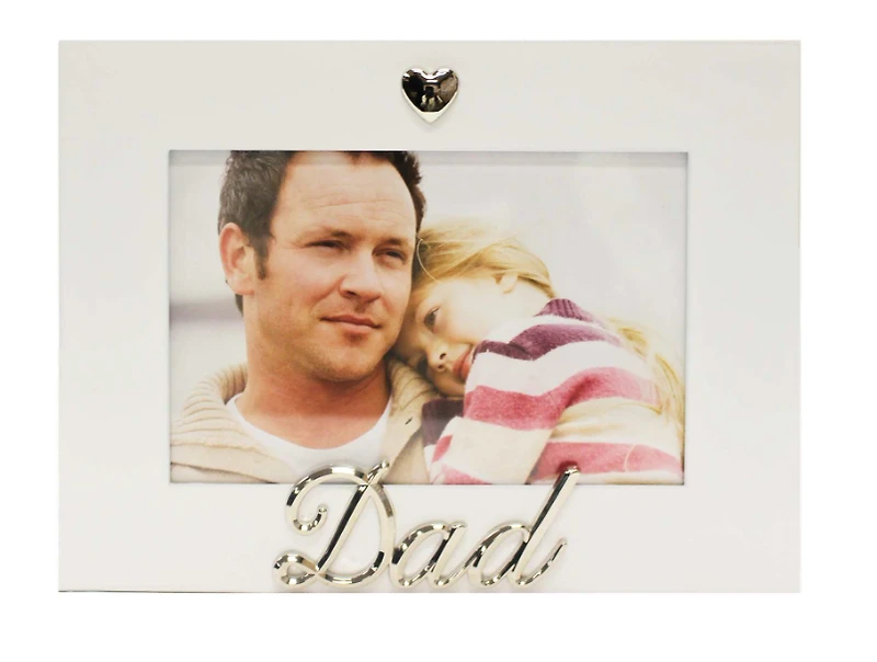White Photo Frame with Dad