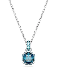 Swarovski Birthstone pendant, Square cut, December, Blue, Rhodium plated - 5651707
