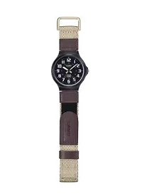 Casio Quartz Classic Velcro Strap Watch MW-240B-5BVCF, Black/Brown