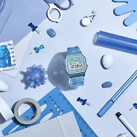 Casio Quartz Watch with Resin Strap, POP Collection Blue, Model: F-91WS-2CF