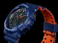 Casio G-Shock Analog Digital Watch - GA100L-2A - Blue & Orange