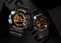 Casio G-Shock Baby-G Watch, Black & Gold, BA110-1A
