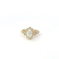 14K Yellow Gold 1.22cttw Oval Lab Grown Diamond Engagement Ring - /