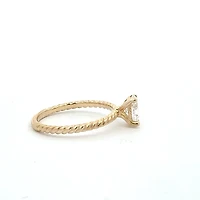 14K Yellow Gold 0.70cttw Oval Cut Lab Grown Diamond Ring - / 4