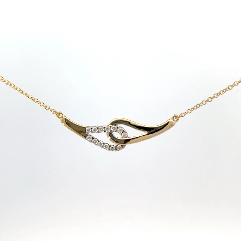 10K Yellow Gold 0.13cttw Diamond Necklace