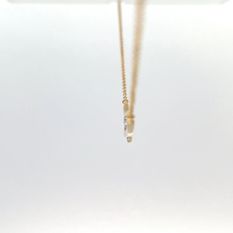 10K Yellow Gold 0.13cttw Diamond Necklace