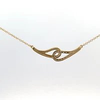 10K Yellow Gold 0.13cttw Diamond Necklace