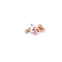 10K Yellow Gold 0.05cttw Round Brilliant Cut Infinity Diamond Stud Earrings