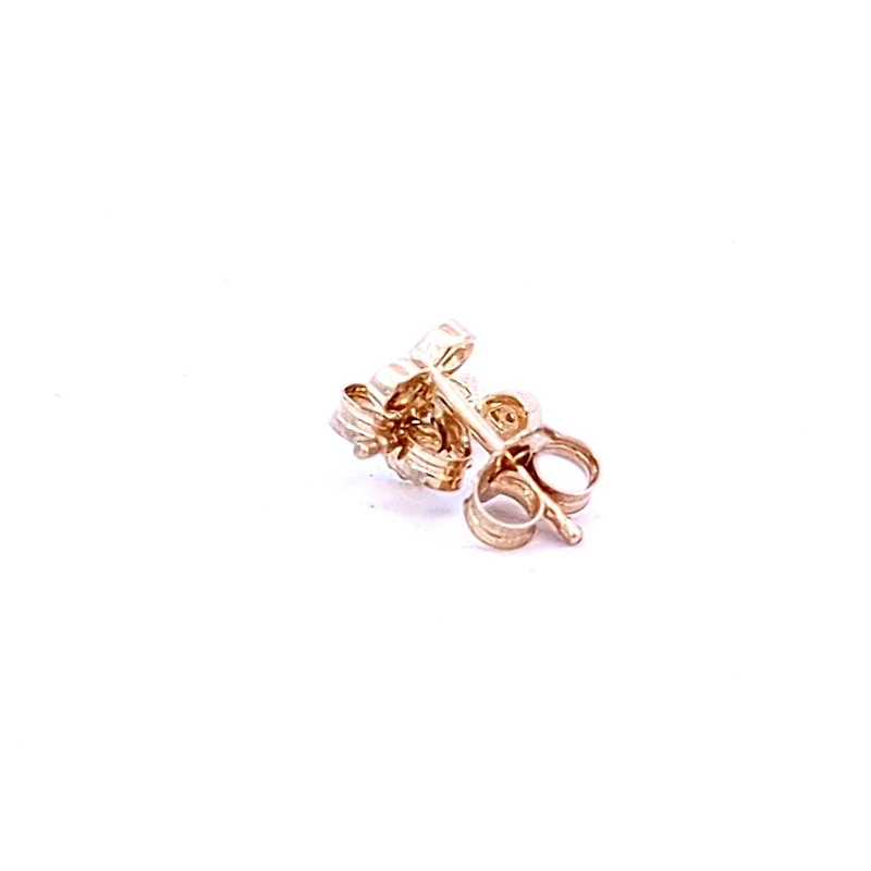 10K Yellow Gold 0.05cttw Round Brilliant Cut Infinity Diamond Stud Earrings