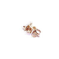 10K Yellow Gold 0.05cttw Round Brilliant Cut Infinity Diamond Stud Earrings
