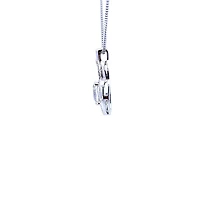 925 Sterling Silver White Topaz & Diamond Necklace