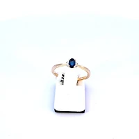 10K Yellow Gold 0.25cttw Genuine Sapphire & 0.03Cttw Diamond Ring - / 4.5