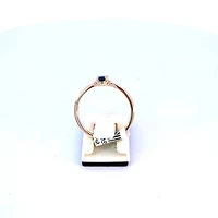 10K Yellow Gold 0.25cttw Genuine Sapphire & 0.03Cttw Diamond Ring - / 4.5