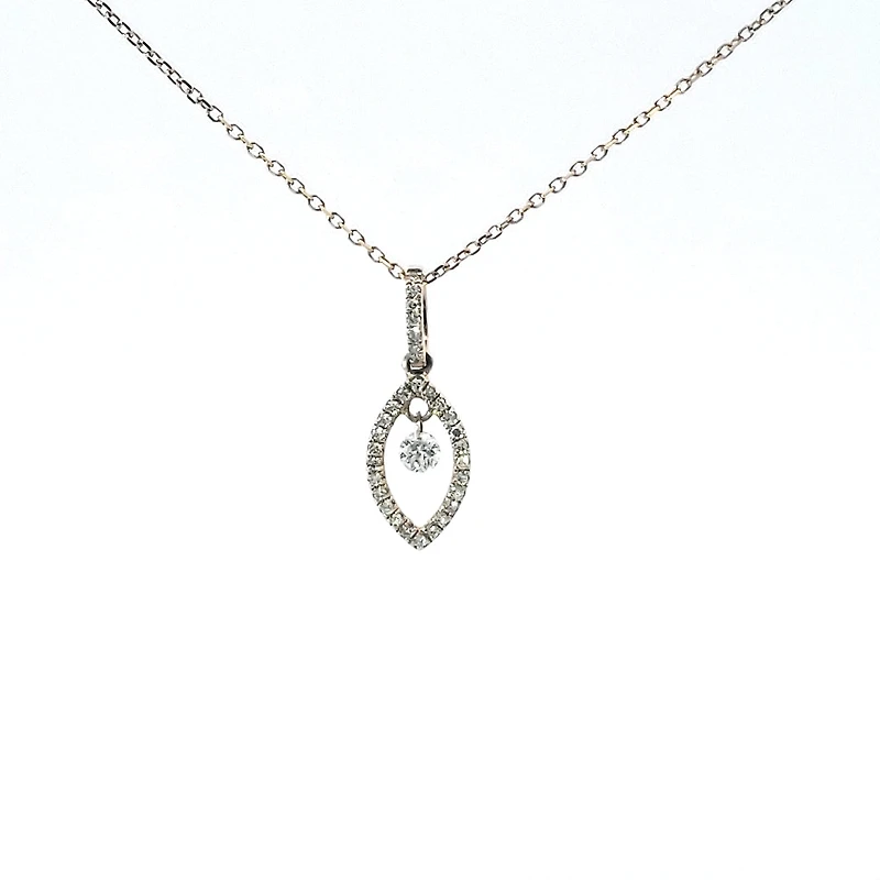 14K Yellow Gold Diamond Pendant