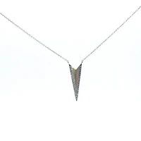 14K White and Yellow Gold Diamond Pendant