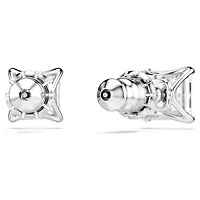 Swarovski Attract/Stilla stud earrings, Square cut, White, Rhodium plated - 5430365/5537868 (SS)