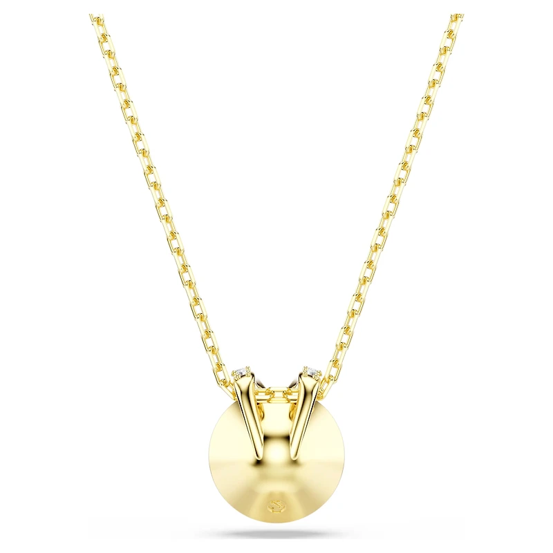 Swarovski Bella V pendant, Round cut, Green, Gold-tone plated 5735387