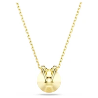 Swarovski Bella V pendant, Round cut, Green, Gold-tone plated 5735387
