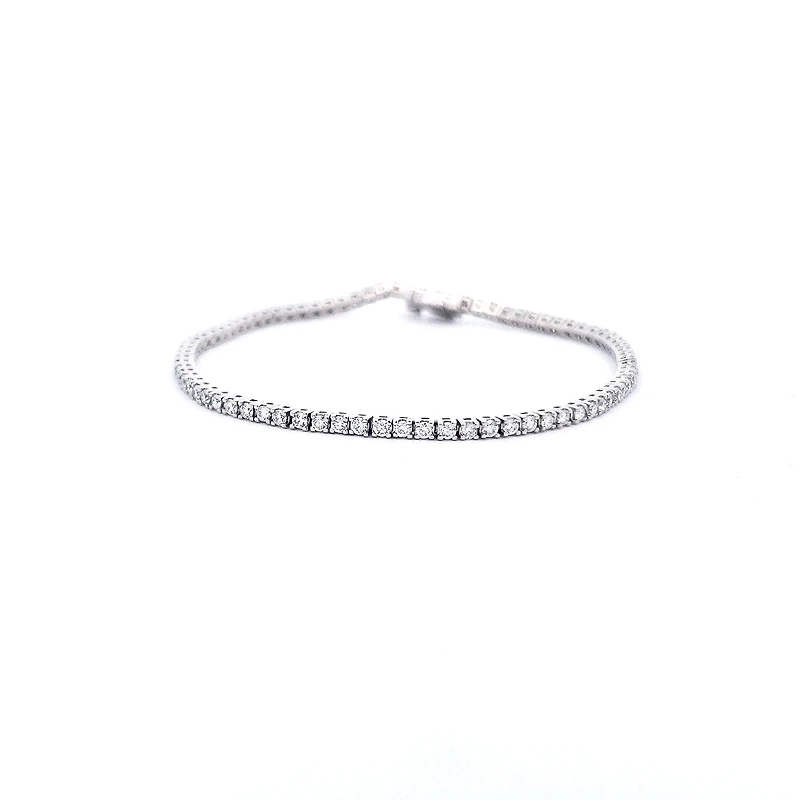 14K White Gold 2.00 cttw Lab Grown Diamond Tennis Bracelet