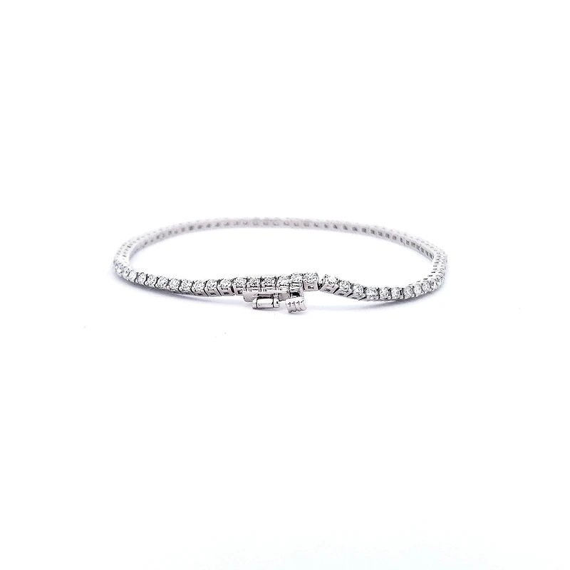 14K White Gold 2.00 cttw Lab Grown Diamond Tennis Bracelet