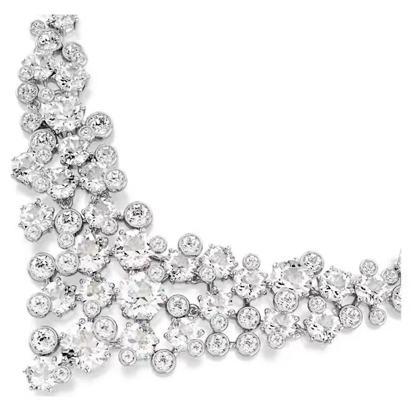 Constella necklace Mixed cuts, Clasp, White, Rhodium plated 5732249