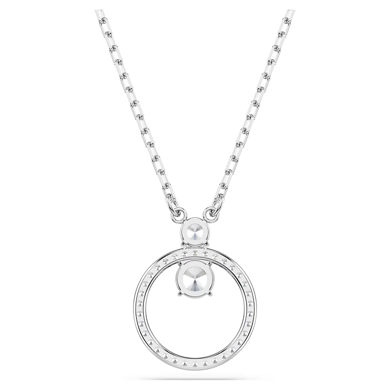 Swarovski - Constella pendant, Pavé, Round cut, White, Rhodium plated 5692261