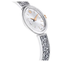 Swarovski Crystal Rock Oval watch, Swiss Made, Crystal bracelet, White, Stainless steel 5656878