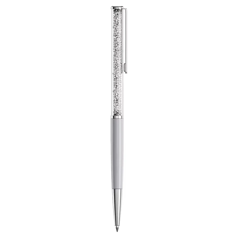 Swarovski - Crystalline Silk ballpoint pen, Gray, Gray lacquered, Chrome Plated 5709613