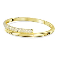 Swarovski - Dextera bangle, Magnetic closure, White, Gold-tone plated - 5669498