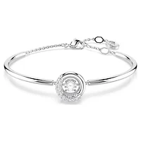 Swarovski Dextera bangle Round cut, White, Rhodium plated 5733399