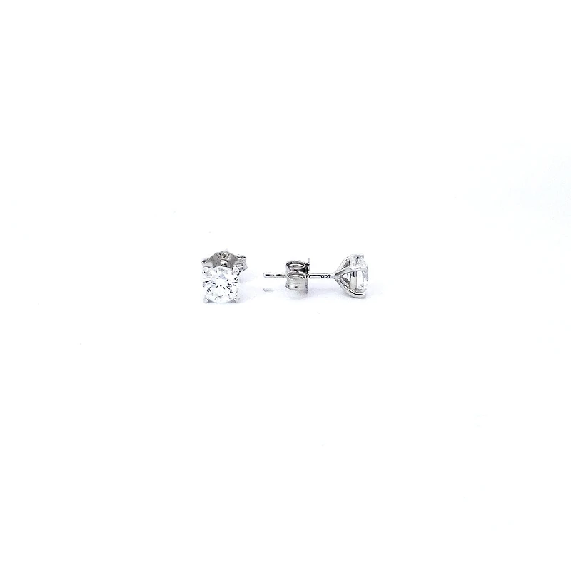 14K White Gold 1.10cttw Lab Grown Diamond Stud Earrings