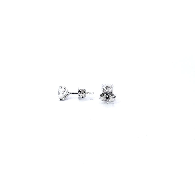 14K White Gold 1.10cttw Lab Grown Diamond Stud Earrings