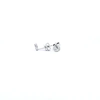 14K White Gold 0.06 cttw Diamond Horseshoe Earrings