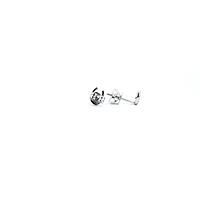 14K White Gold 0.06 cttw Diamond Horseshoe Earrings