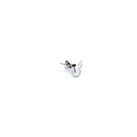 14K White Gold 0.06 cttw Diamond Horseshoe Earrings