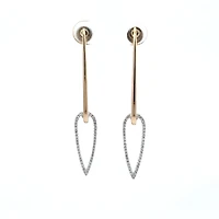14K Yellow and White Gold 0.28 cttw Diamond Earrings