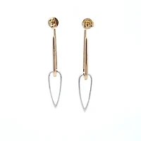14K Yellow and White Gold 0.28 cttw Diamond Earrings