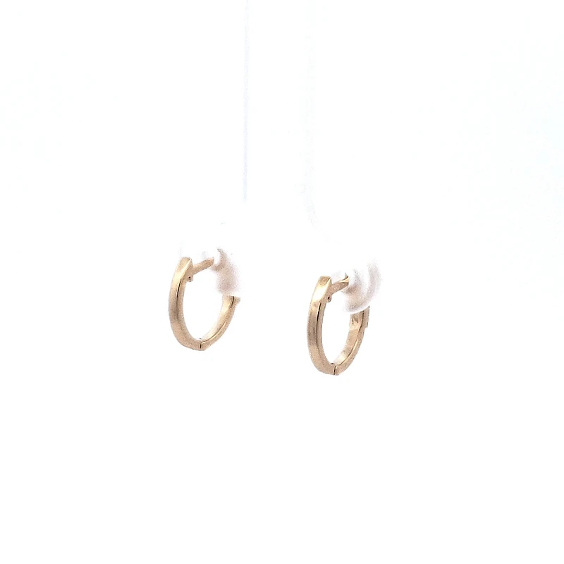 14K Yellow Gold 0.08 cttw Diamond Hoop Earrings