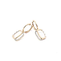 14K Yellow Gold 0.18cttw Diamond Earrings
