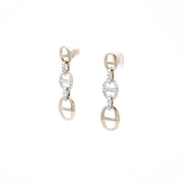 14K Yellow Gold 0.21 cttw Diamond Dangle Earring