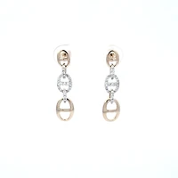 14K Yellow Gold 0.21 cttw Diamond Dangle Earring